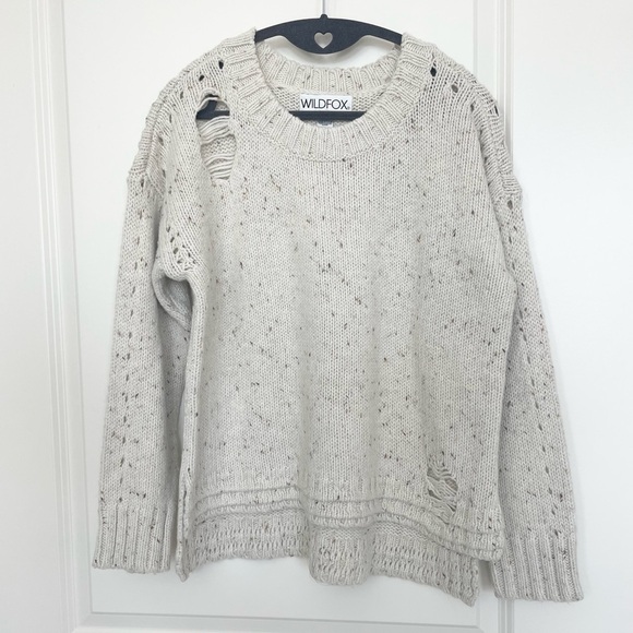 Wildfox dinner party distressed sweater xs - Picture 4 of 10